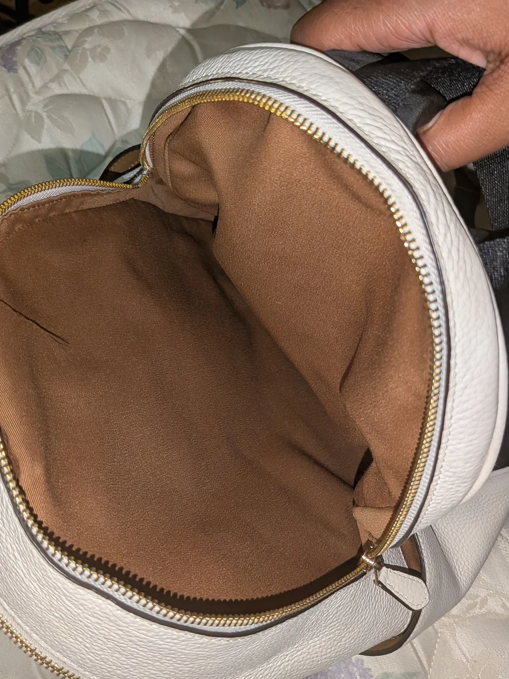 COACH White Leather Backpack